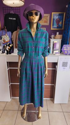 Vintage LL Bean Plaid Skirt Set