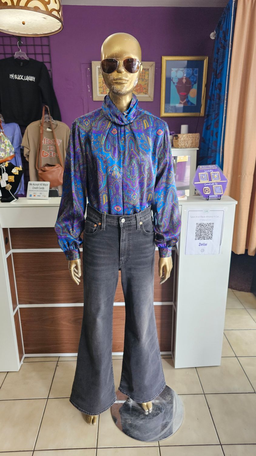 Vintage Paisley Blouse