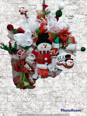 Snowman Christmas Wreath