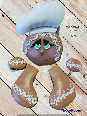 Gingerbread Sugar wreath attachment, Holiday Door Decor, wreath