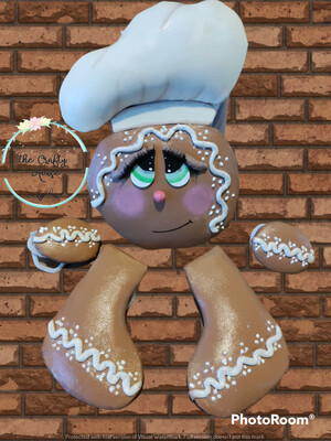 Gingerbread Sugar wreath attachment, Holiday Door Decor, wreath