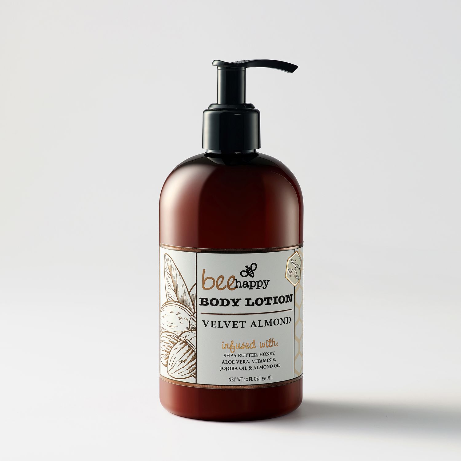 BeeHappy Body Lotion &quot;Velvet Almond&quot; (12 oz)