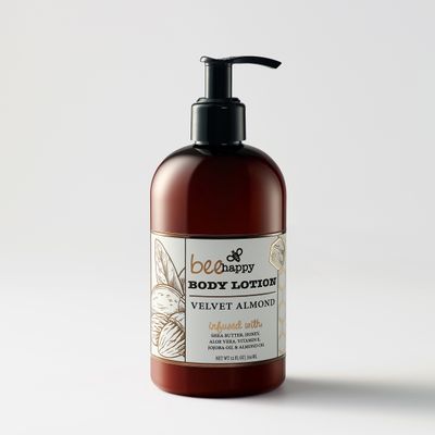BeeHappy Body Lotion &quot;Velvet Almond&quot; (12 oz)