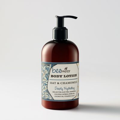 Bee Happy Body Lotion "Oat&Chamomile" (12 oz) Bee Happy Body Lotion "Oat&Chamomile" (12 oz)