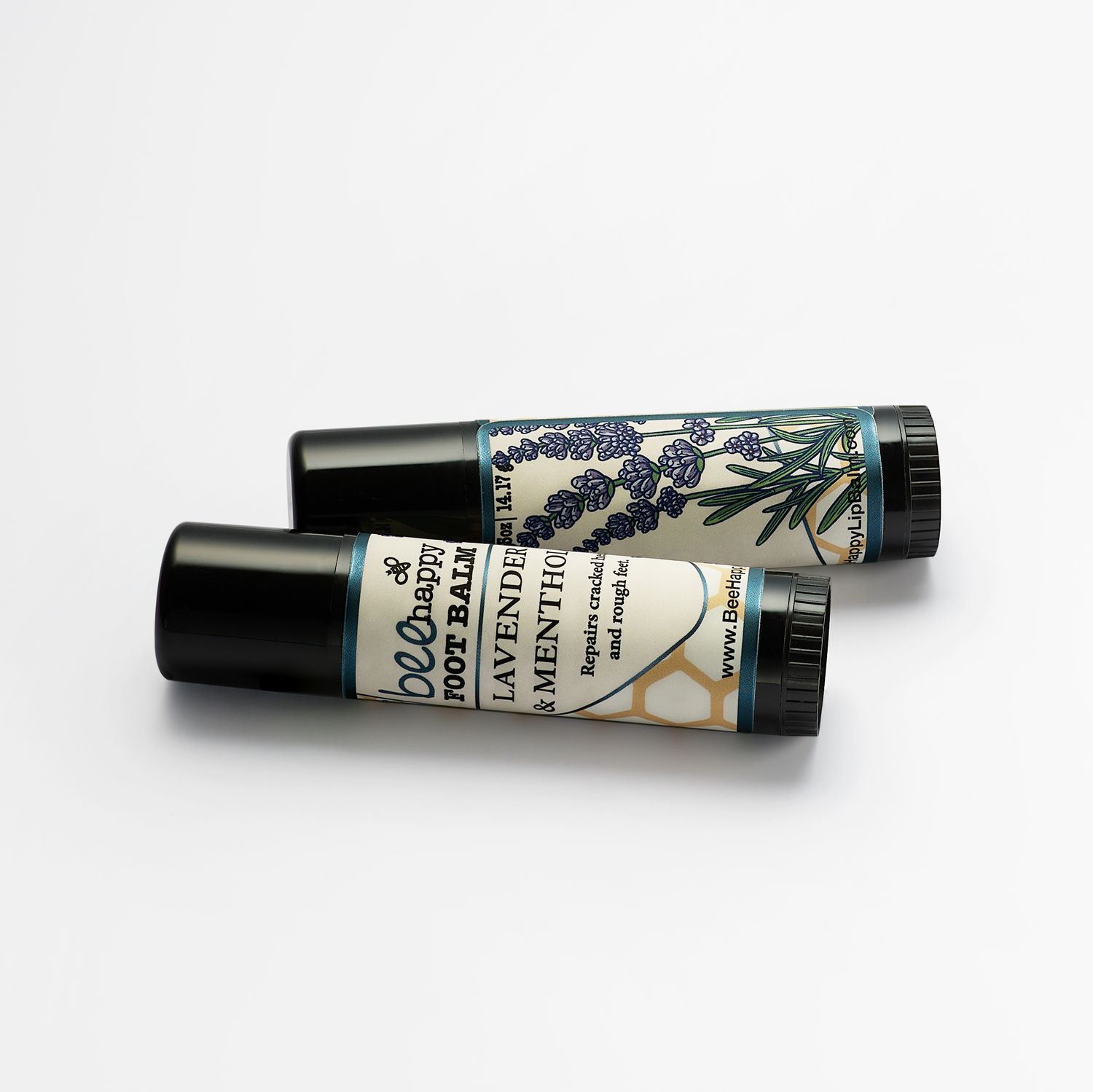 Bee Happy Nature: Mint Vanilla Lavender Foot Balm (0.5 oz)