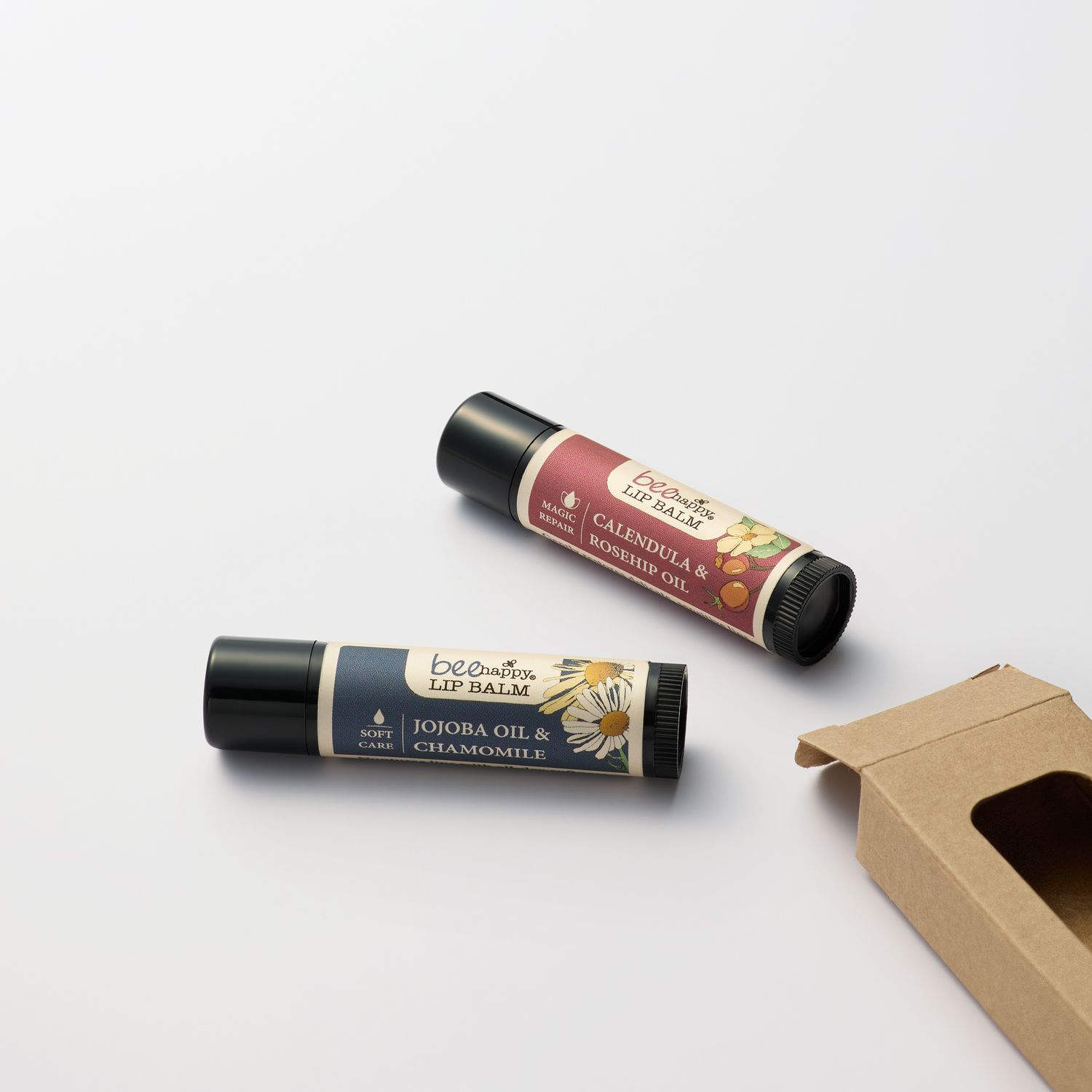 Bee Happy Lip Balm (2 pack) (soft care + magic repair  )
