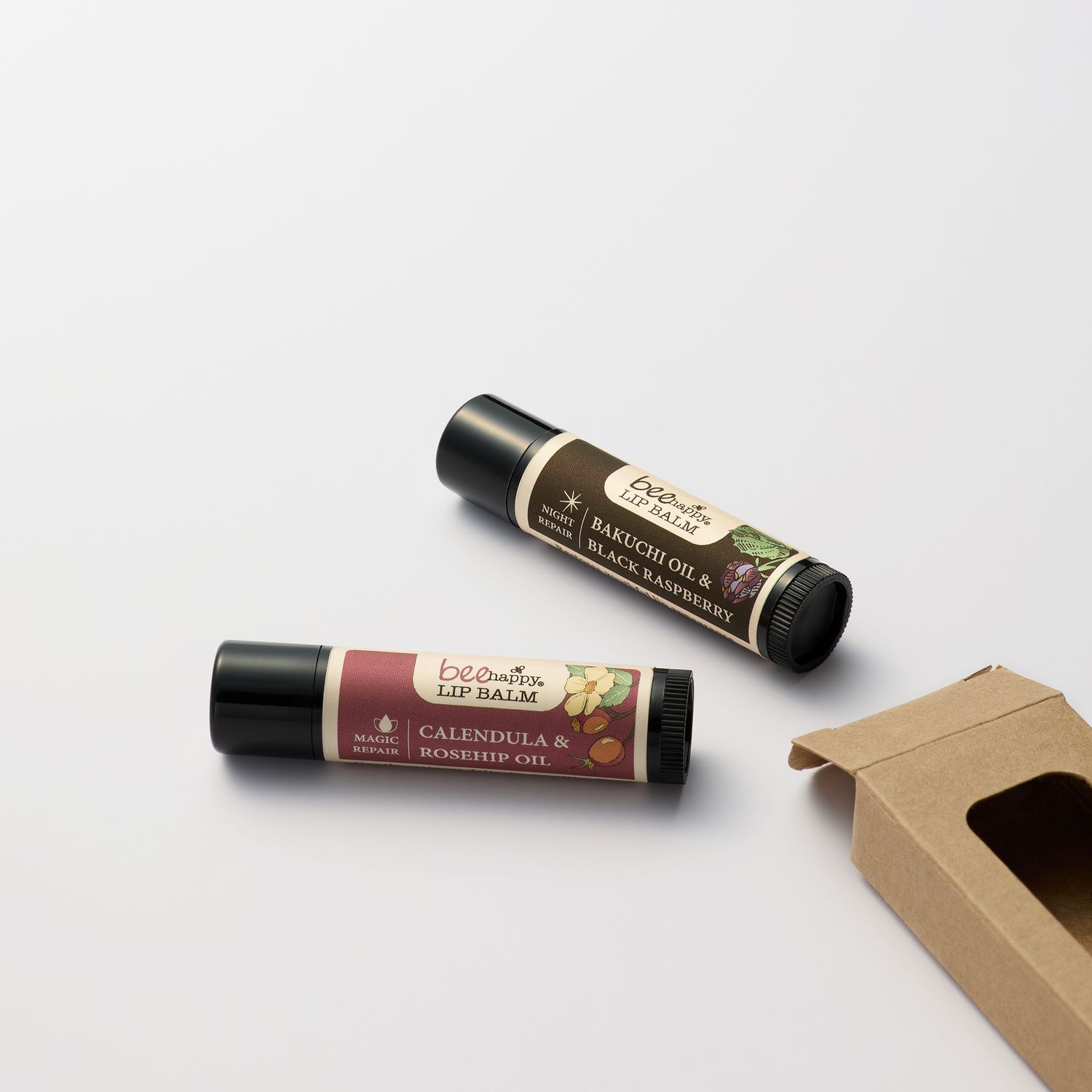 Bee Happy Lip Balm (2 pack) Magic Repair + Night Repair Anti-Aging set