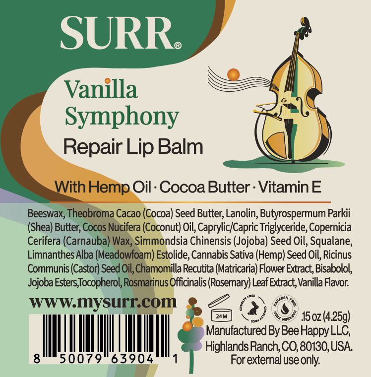 Repair Lip Balm Vanilla with Hemp Oil &amp; Cocoa Butter