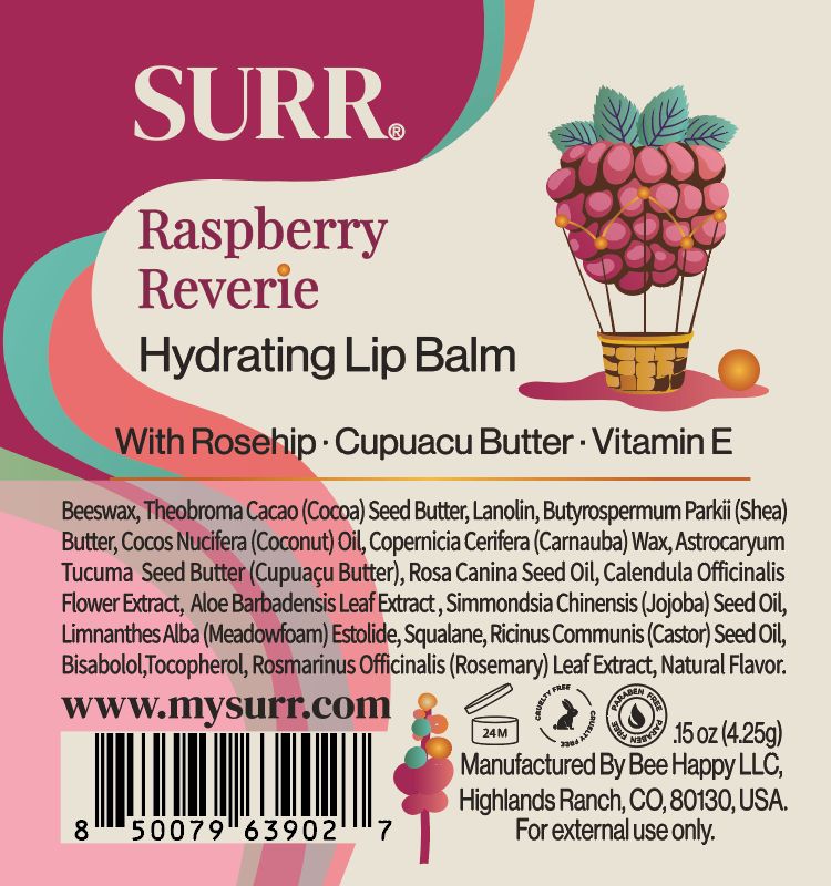 Hydrating Lip Balm Raspberry with Calendula &amp; Rosehip