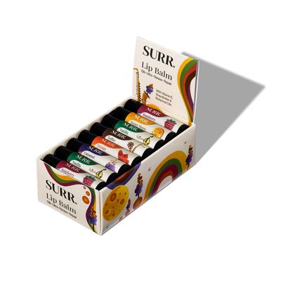 SURR Lip Balm (24 pack) (Honey + Orange + Raspberry + Caramel + Vanilla + Toffee) (4 of each)