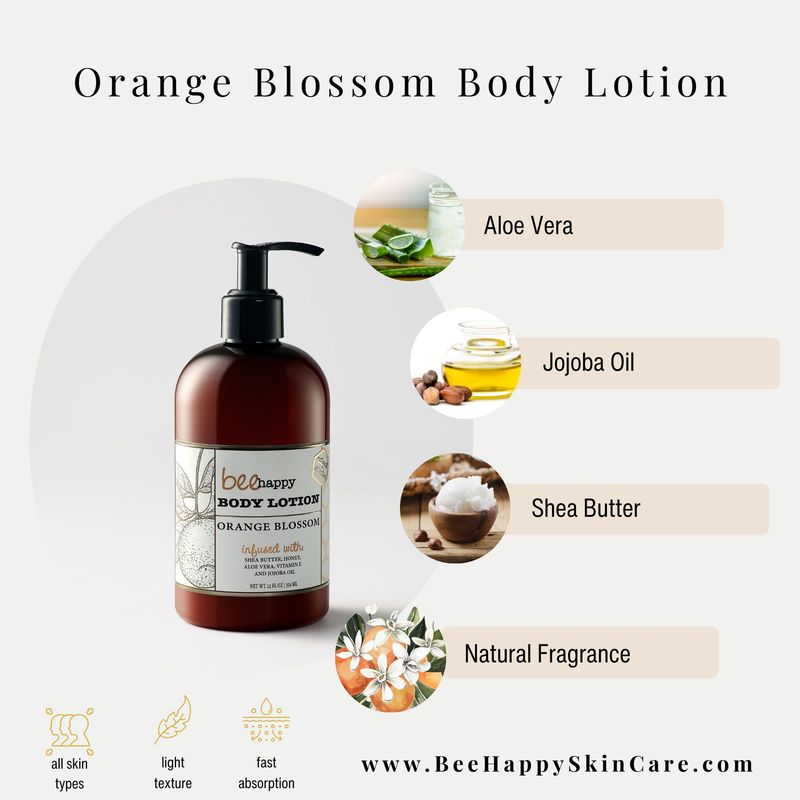 Scented Body Lotion "Orange Blossom" (size: travel 8 ml, 4 oz, 8 oz, 12 oz)