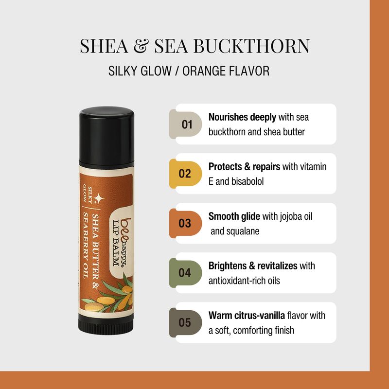 Sea Buckthorn Super fruit Nourishing Lip Balm Orange Flavor