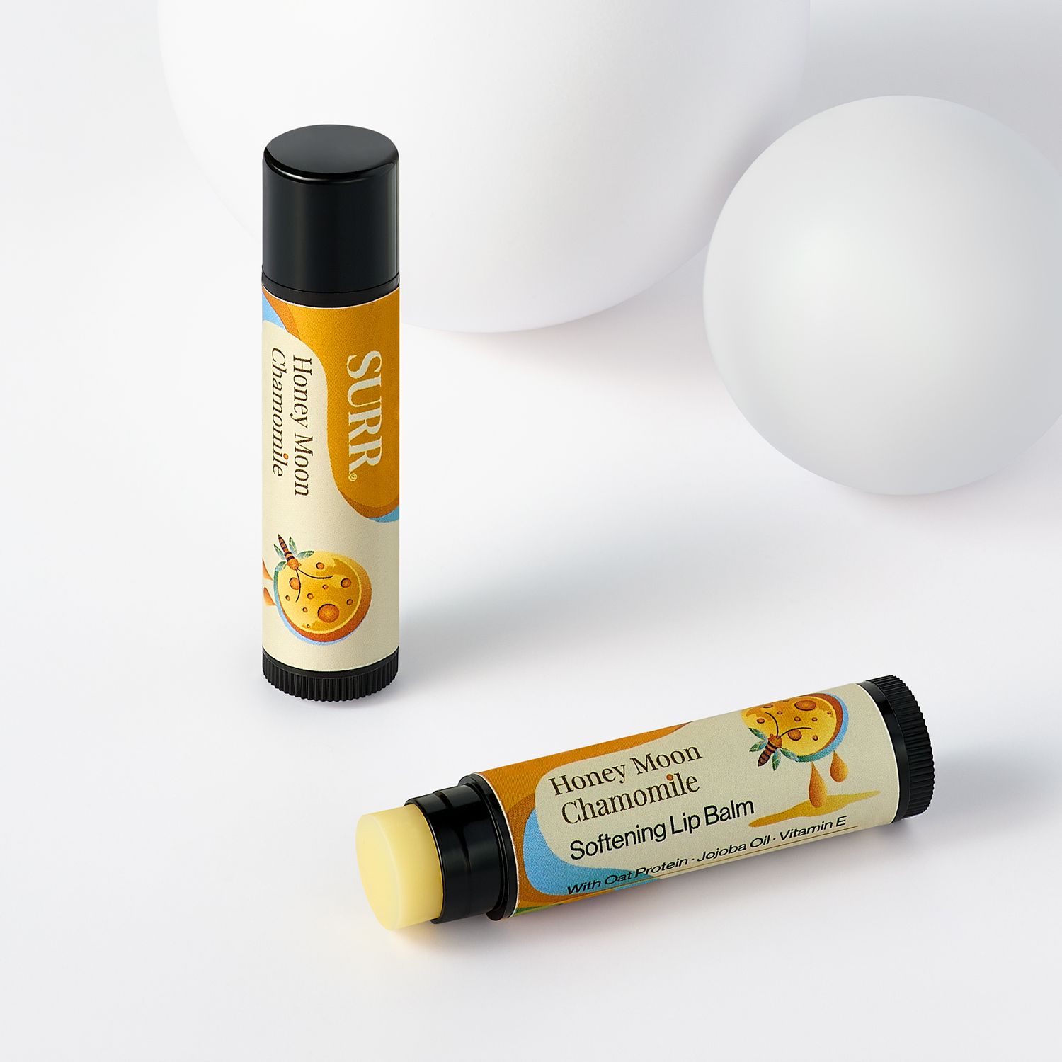 SURR Softening Lip Balm Honey Moon with Chamomile, Oat Protein. Sensitive Skin Formula