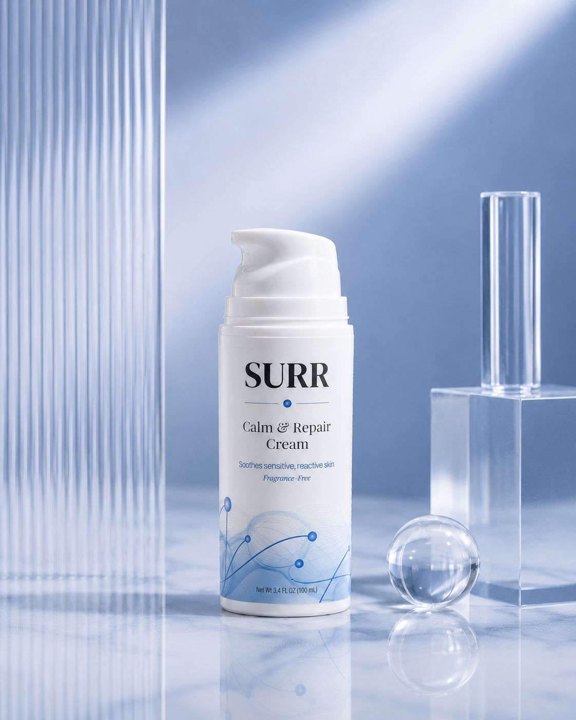 SURR Calm &amp; Repair Cream Soothes sensitive, reactive skin. Fragrance-Free. 100ml