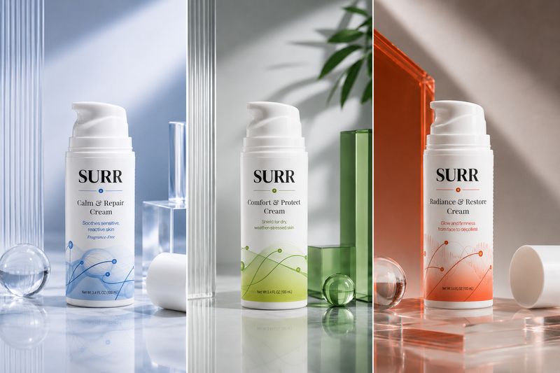 SURR Three-Body Skin Problem 3-Cream System for Calm, Protection &amp; Radiance
