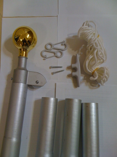 20 ft Aluminum House Flagpole Kit