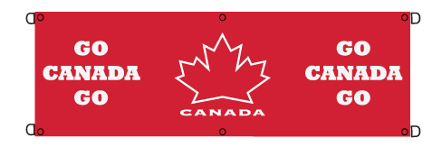 Go Canada Go Banner 2' x 6'