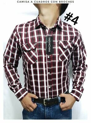 Surtido de 20 piezas camisa de cuadros manga larga  para caballero diferentes tallas.