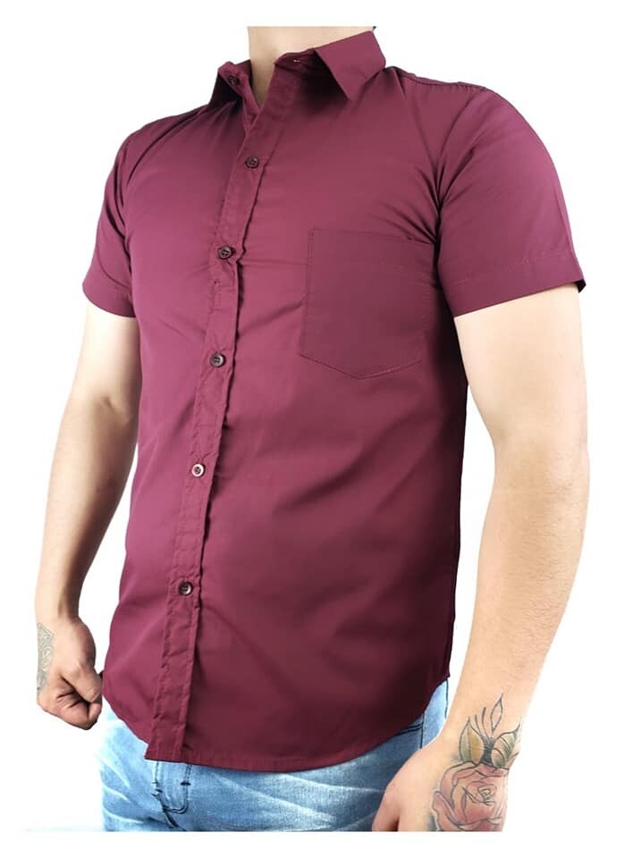 Paquete 20 camisas manga corta color liso.