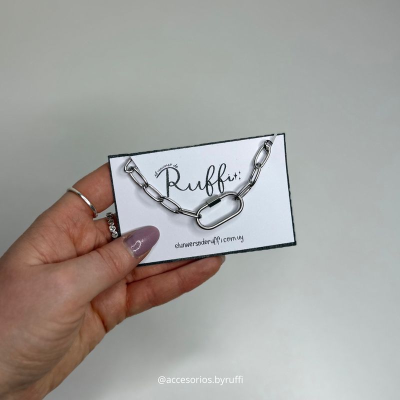 Pulsera ROMA plateada ajustable