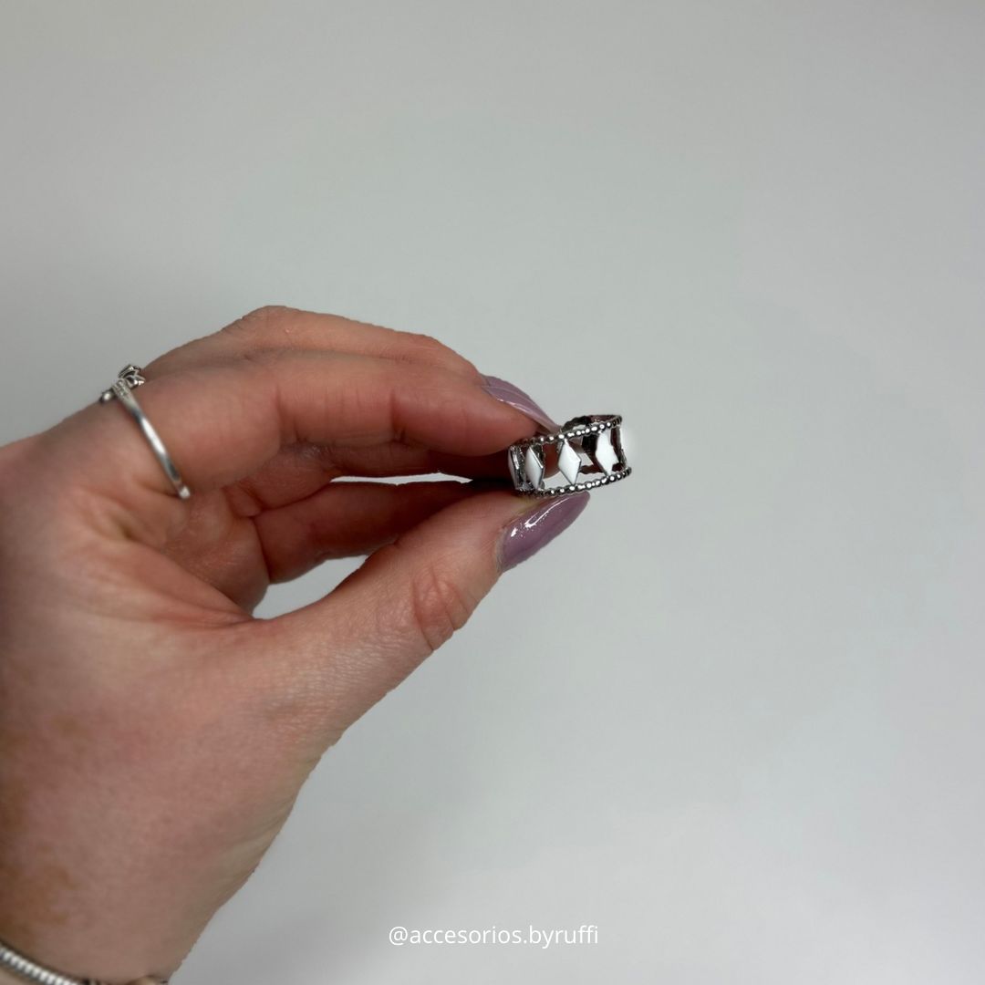 Anillo PRINCESA blanco ajustable