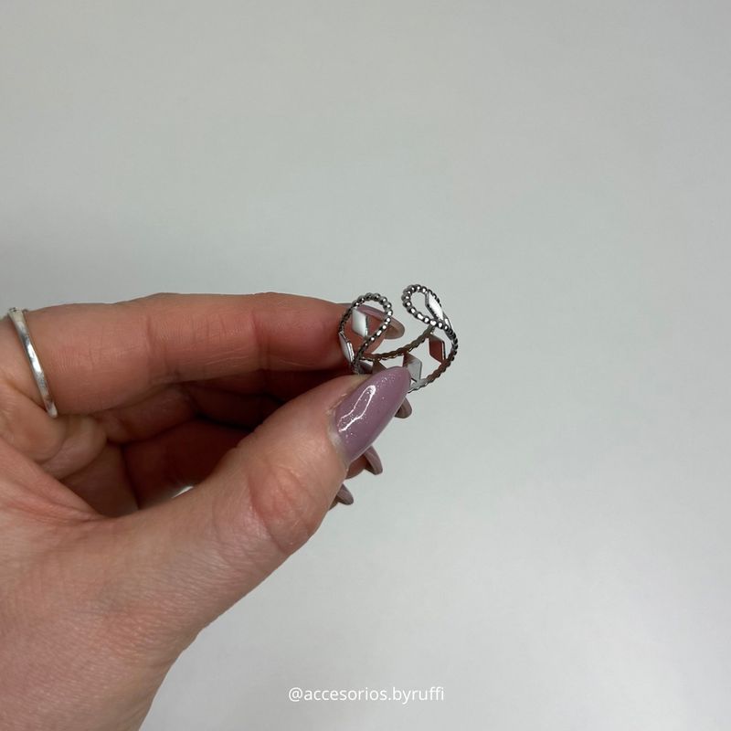 Anillo PRINCESA blanco ajustable