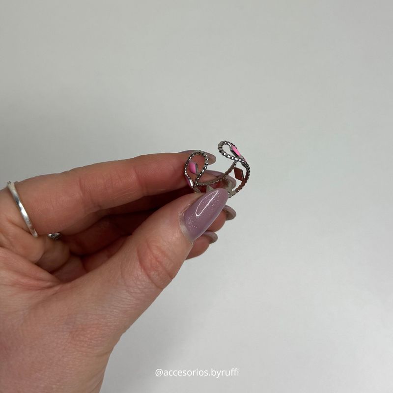 Anillo PRINCESA rosado ajustable