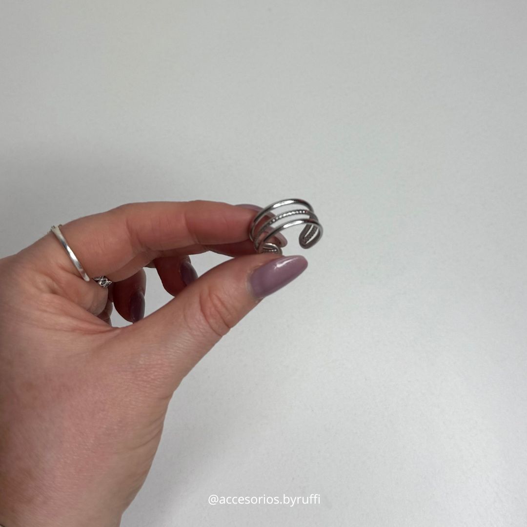 Anillo triple ajustable