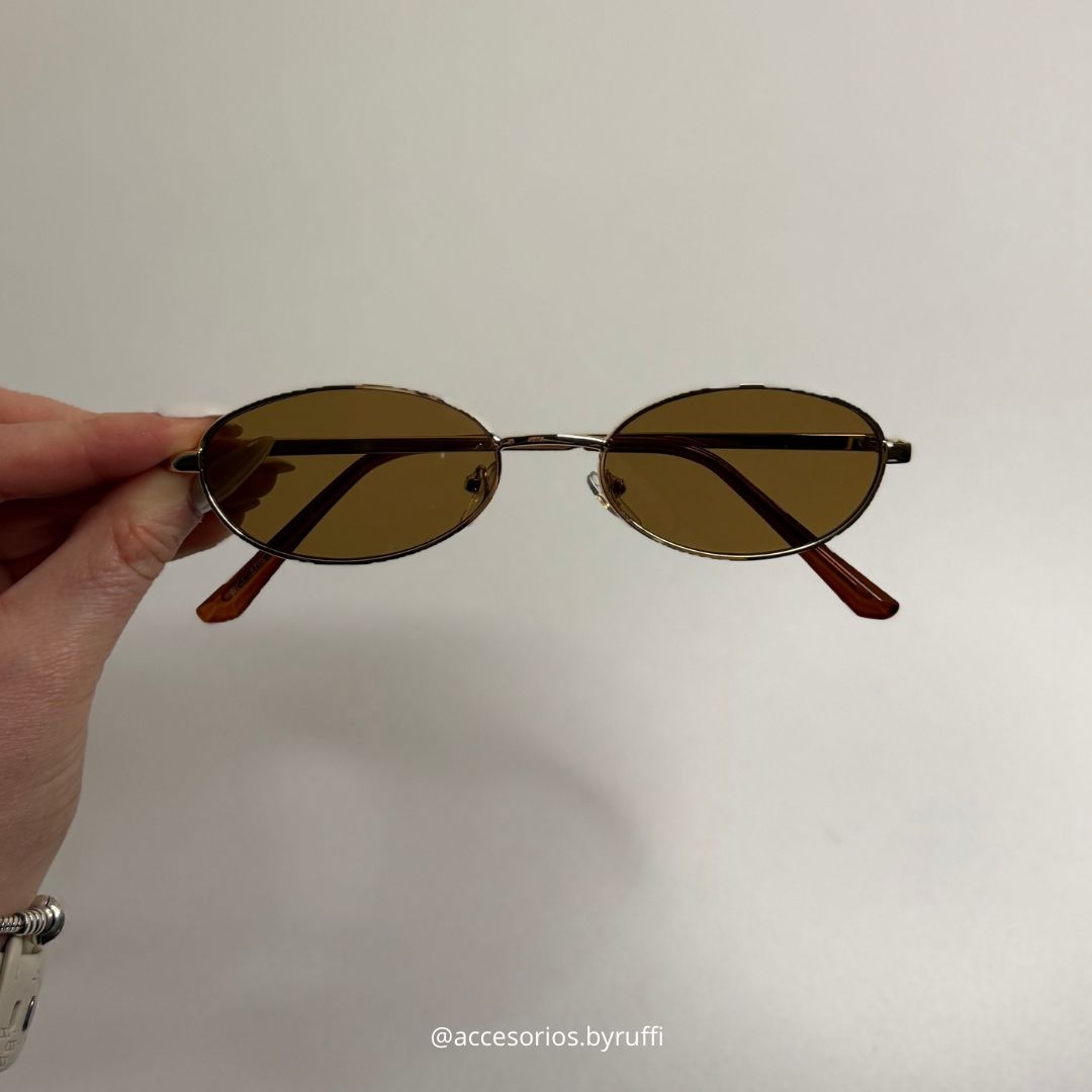 Lentes OVAL marrones