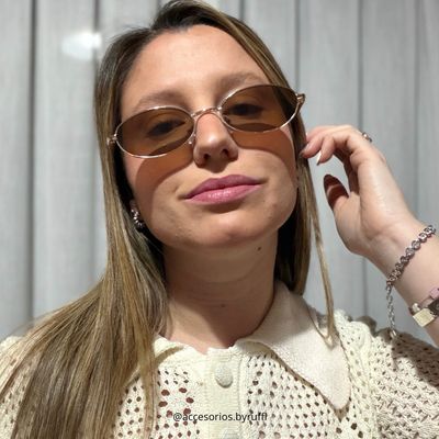 Lentes OVAL marrones