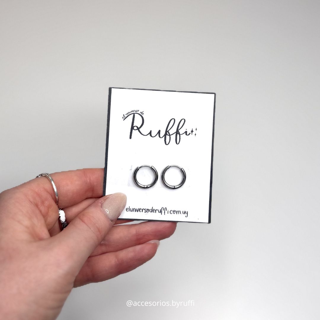 Aros básicos plateados S