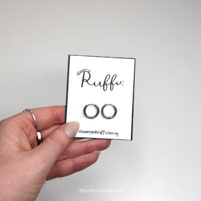 Aros básicos plateados S