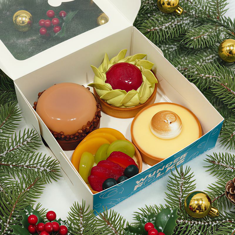 Xmas 4 Tart Gift Box (8cm)