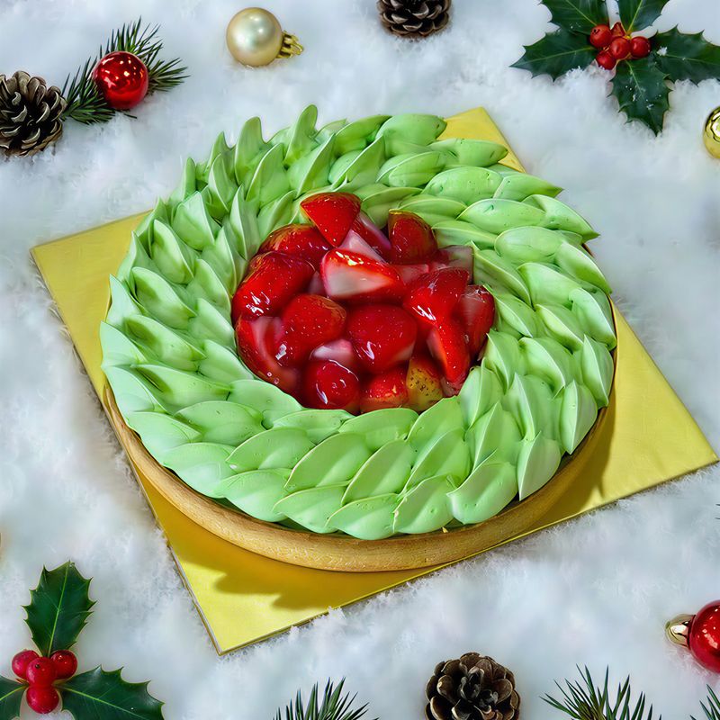 Matcha Strawberry Tart (Whole Tart)