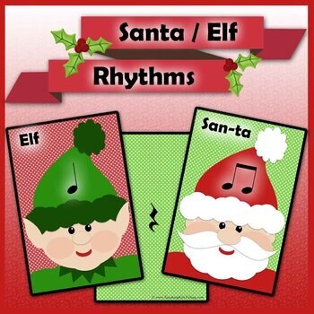 Christmas Rhythms - Santa / Elf Music Cards