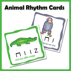 Jungle Animal Song and Rhythm Cards
