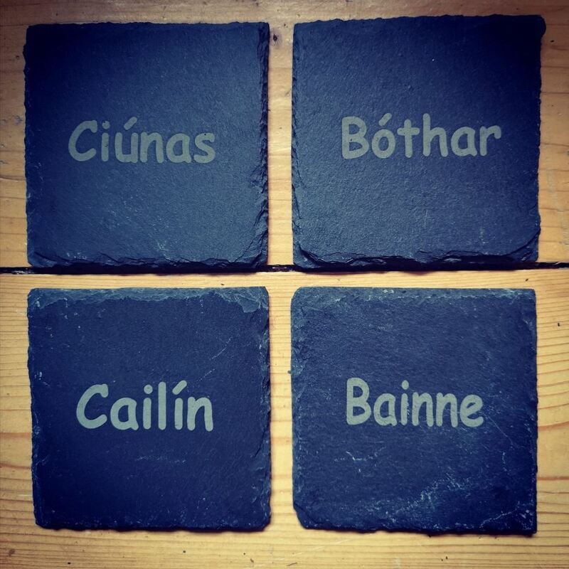 Carlsberg Ad Coasters - &quot;Ciúnas, Bóthar, Cailín, Bainne&quot;