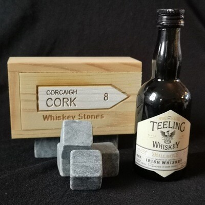 Cork Whiskey Stones with Teellng Whiskey Gift Set