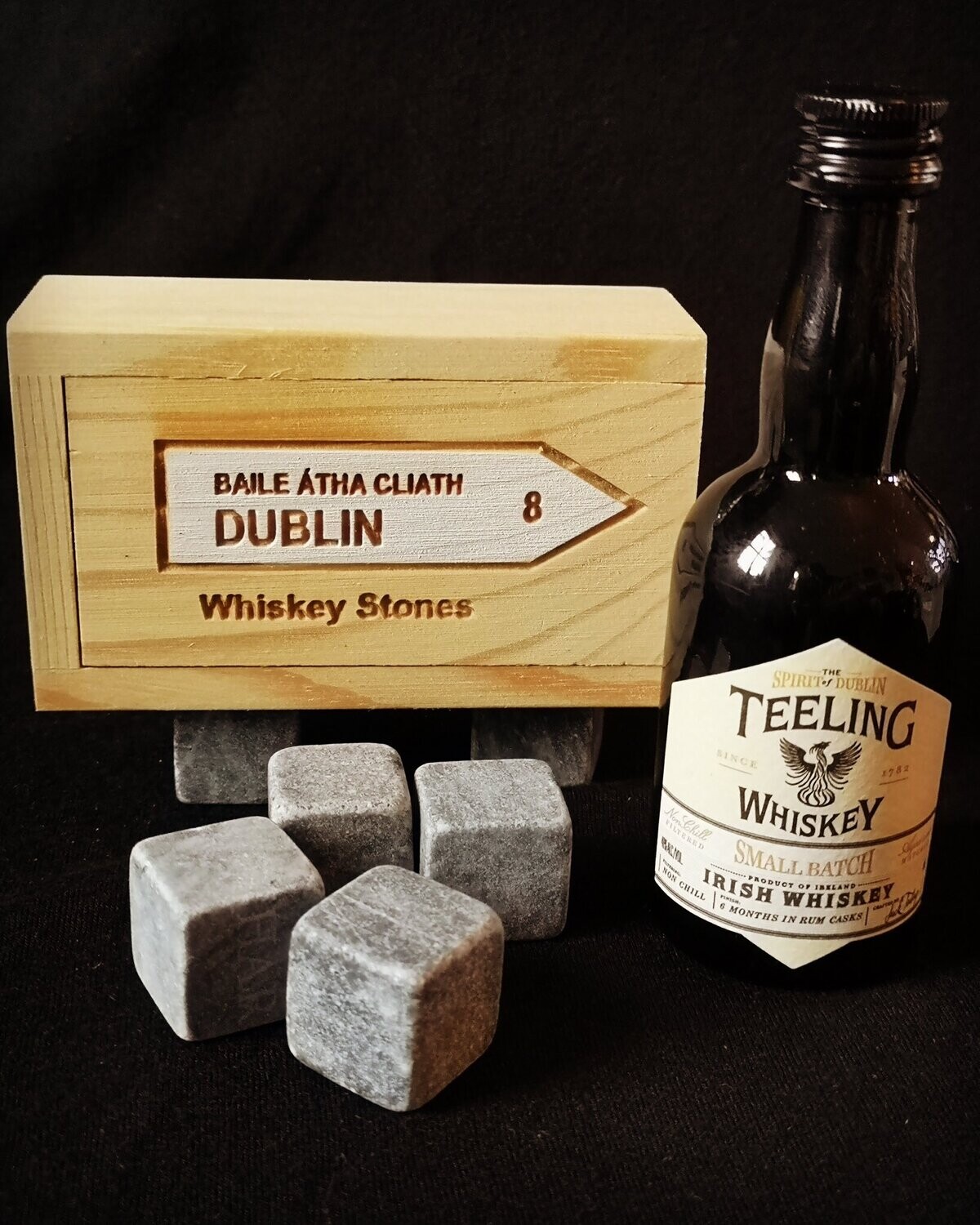 Dublin Whiskey Stones and Teeling Whiskey Gift Set