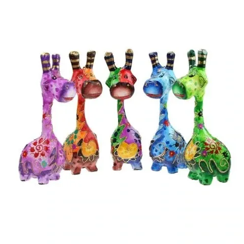 Colourful Wooden Giraffe (Fair Trade)
