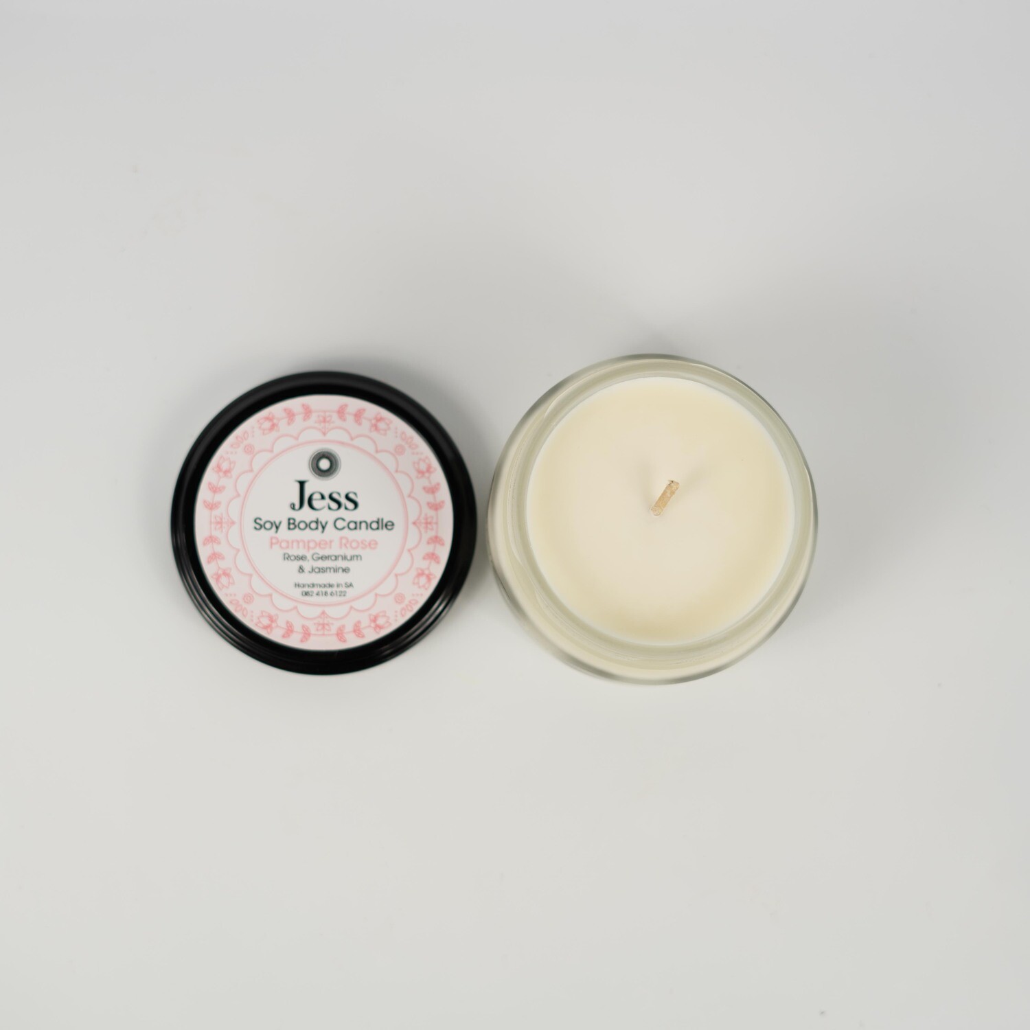 Pamper Rose Soy Wax Body Candles 240ml