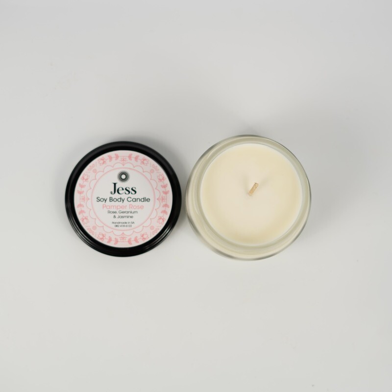 Pamper Rose Soy Wax Body Candles 240ml