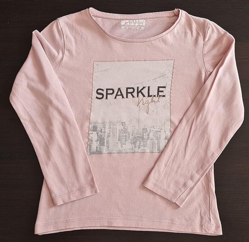 IN EXTENSO - Tee-shirt rose poudré Sparkle - 6 ans