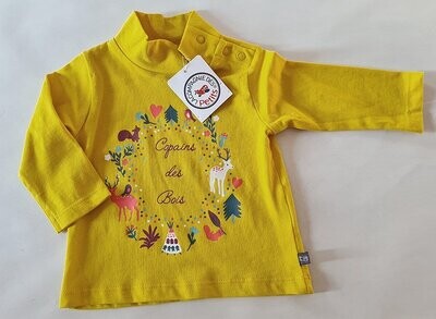 LA COMPAGNIE DES PETITS - Sous-pull jaune copains des bois  - 6 mois