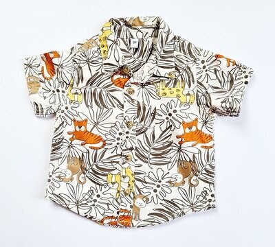 PLUS - Chemise MC jungle - 3 mois