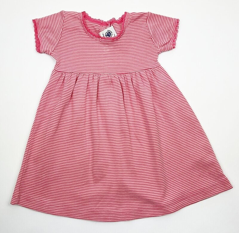 PETIT BATEAU - robe légère à rayures - 6 mois