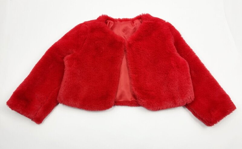 AUTRE - Gilet fourrure rouge - 12 mois