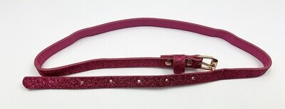 Ceinture fine rose à paillettes