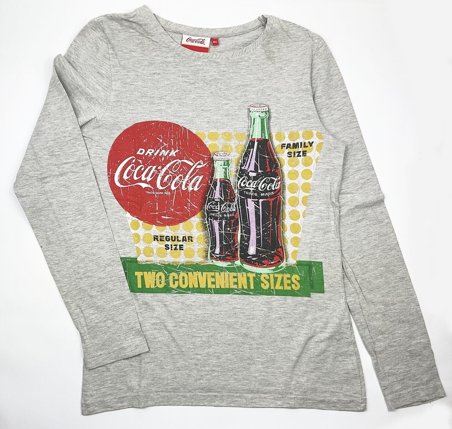 COCA COLA - tee-shirt ML bouteille Coca en verre - 14 ans