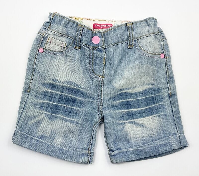 YOUNG DIMENSION - short en jean clous roses - 3 ans